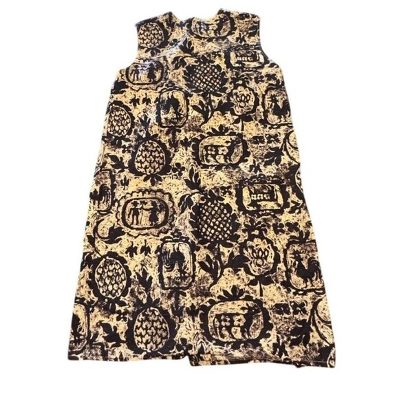 Vintage Sleeveless Small Dress Exclusive Brookhaven Print 50's 60's Button Down - Picture 3 of 10